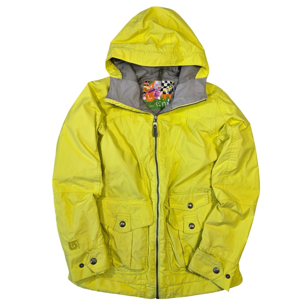 Burton Dryride Womens Snowboard‎ Jacket Neon Yellow Insulated Hooded S RN87380